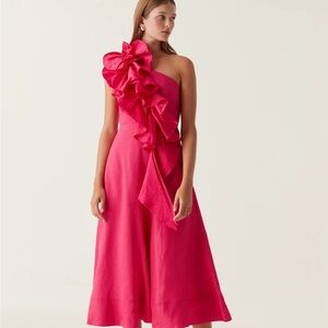 NWT Aje Pink Midi Dress